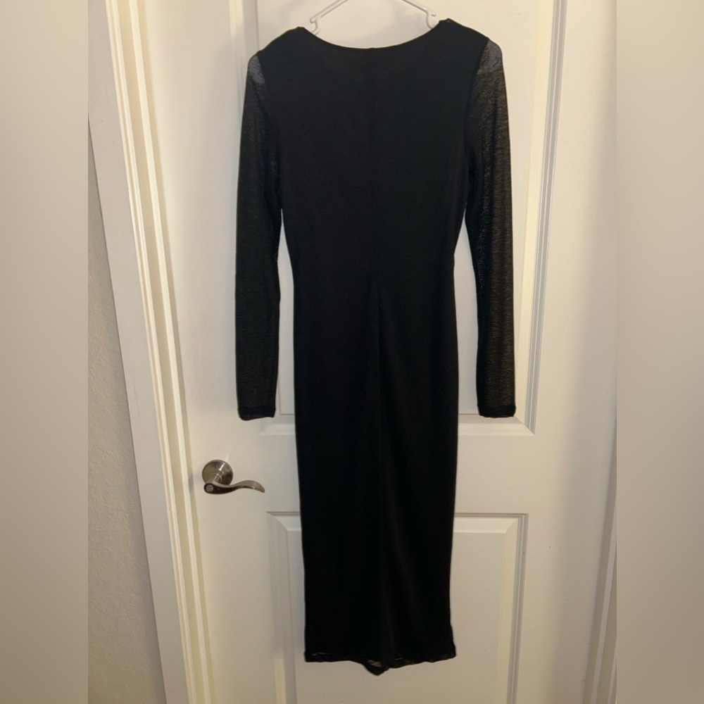 Abercrombie & Fitch black long sleeve cut out dress. Size small - Picture 3 of 4